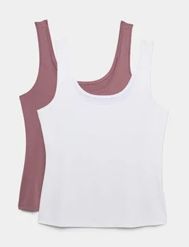 Pack Flexifit™ Modal Rich Vests Sugar Plum female - Body by M&S - FashionsVida