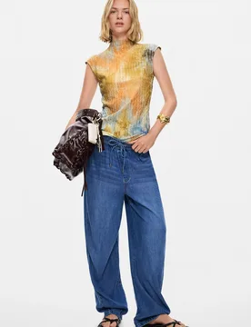 Pantalon long en denim stretch BLUE M female - Desigual - FashionsVida