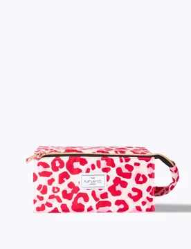 Makeup Box Bag In Pink Leopard female - The Flat Lay Co. - FashionsVida