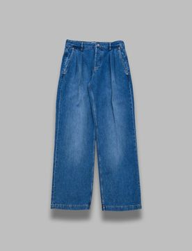 Light blue denim straight jeans