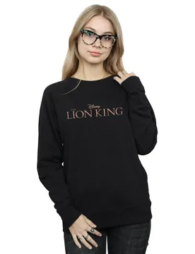 Women's The Lion King Movie Logo Sweatshirt in Black Size: XL - Black - Size: XL - Disney - FashionsVida