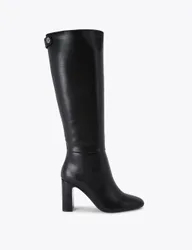 Wide Fit Block Heel Knee High Boots Black female