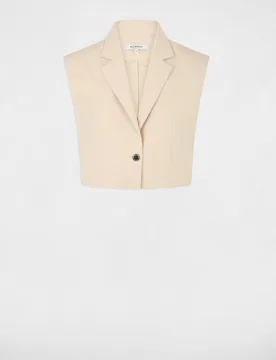 Blazer de mujer crop sin mangas - Morgan - FashionsVida