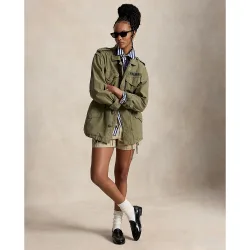 Parka de mujer de algodón estilo militar