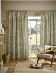 Original Willow Pencil Pleat Curtains Green Mix
