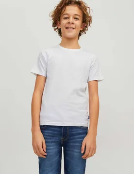 T-shirt bianca basic in puro cotone - Jack & jones - FashionsVida