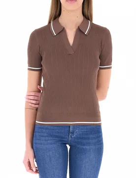 Polo in maglia MARRONE S - Armani exchange - FashionsVida