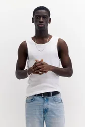 Pull&Bear Ribbed Tank Top (Size: )