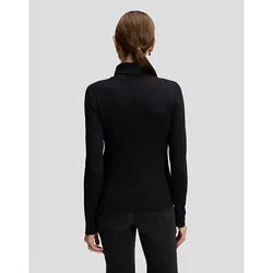 Slim Long Sve Turtleneck Top Black Größe XS female