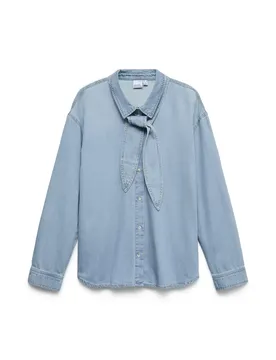 VMVIONETTE S DENIM BOW SHIRT YO327 femae