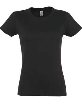 Womens/ladies Imperial Heavy Short Sleeve T-Shirt (Dark Grey) Cotton - Size Large - SOLS - FashionsVida