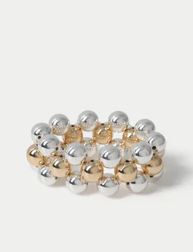 Sphere Cluster Stretch Bracelet Silver female - M&S - FashionsVida