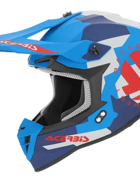 Casco Moto Cross LINEAR 2206 Blu Rosso 2 taglia XS - Acerbis - FashionsVida