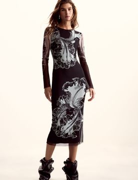 Robe conçue par M. Christian Lacroix, , Polyester, Noir, XS