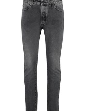 Straight Leg Jeans with Maxi Logo