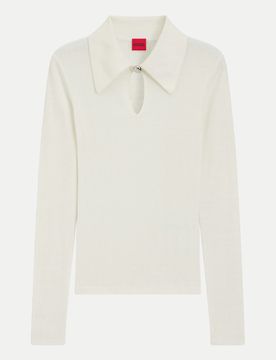 HUGO Strickpullover Sdropa Weiß XL