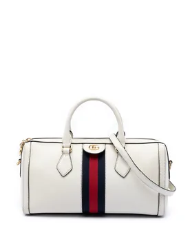 Medium Calfskin Web Ophidia Top Handle Bag - Gucci - FashionsVida