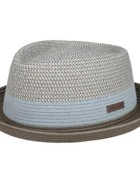Paea Pork Pie Straw Hat by - grey - Unisex - Size: L/XL (58-61 cm) - Chillouts - FashionsVida