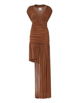 Vestito lungo Theron con volant