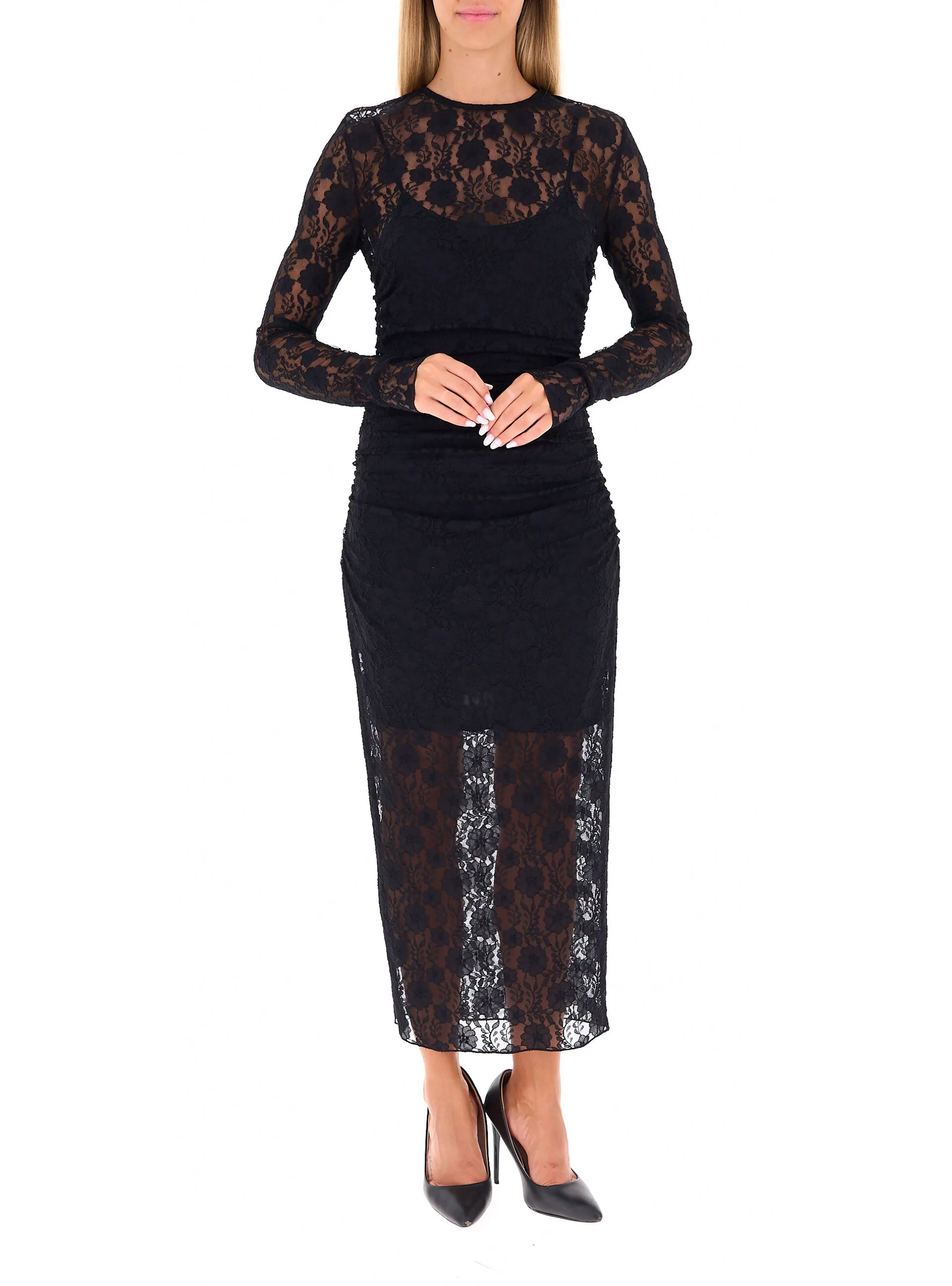 ANIYE BY Abito in pizzo NERO S - Aniye By - FashionsVida