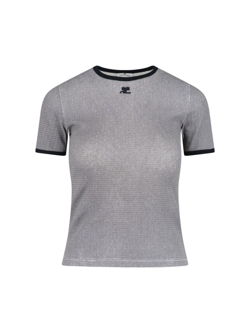 Courrèges 100% Cotton Short-Sleeve T-Shirt