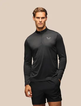 Men's Adapt Long Sleeve Quarter Zip - Black BLACK XL male - Castore - FashionsVida