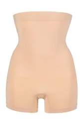 Women's 1 Pack Powerlite Hi Waisted Shortie Rose Beige UK 8-10 - Skin Tones - Size: UK 8-10