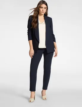 Pantalones de mujer chinos de jersey cierre con botones y cremallera - Elena Miró - FashionsVida