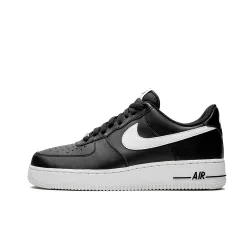 Unisex Air Force 1 '07 An20 Trainers Black/white Leather - Size Uk 11