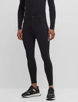 Equestrian Herren Reithose JAMES Kniebesatz, black S - BOSS - FashionsVida