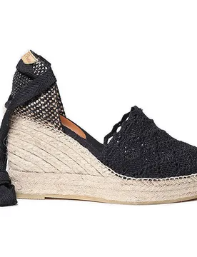 Pons Espadrilles Compensées Martina Black EU 40