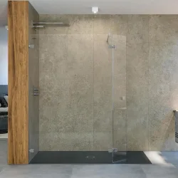 Panel fijo+ 1-2 puerta Ducha D3 Essence Izquierdo