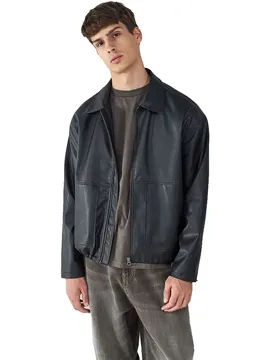 Veste En Cuir Elastics Black / Black XL Homme