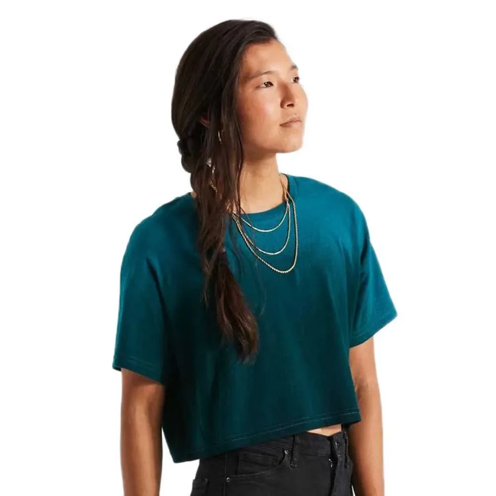 Outlet Maglietta A Maniche Corte Crop Tropical Teal Spray - Specialized - FashionsVida