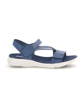 Sandali Azzurro denim con fasce elastiche 2 37
