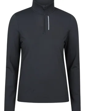 React Womens Reflective Detail Half-Zip Midlayer - Black - Black - Size: 4 - Mountain Warehouse - FashionsVida
