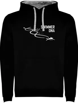 Swimming Dna Two-colour Hoodie Black / Grey S Men - Kruskis - FashionsVida