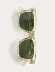 Chunky D-Frame Polarised Sunglasses Green male