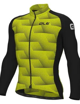 Maglia A Maniche Lunghe Solid Sharp Black / Fluor Yellow