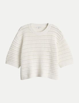 Kurzarmpullover Ploomina Weiß S