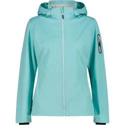 Woman jacket zip hood chaqueta softshell mujer Verde (40)