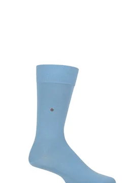 Mens 1 Pair Burlington Lord Plain Cotton Socks Light Blue 6.5-11 Mens - Blue - Size: 6.5-11 Mens - SockShop - FashionsVida