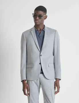Blazer avio in misto viscosa effetto fiammato - Antony Morato - FashionsVida