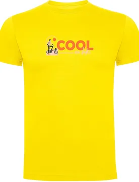 Maglietta A Maniche Corte Cool On Bike Yellow - Kruskis - FashionsVida