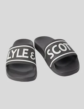 Men's Slider in Jet Black - Lyle & Scott - FashionsVida