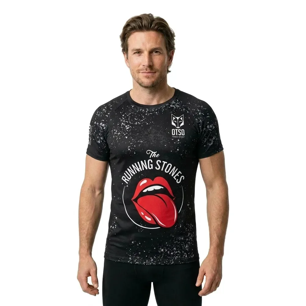 Maglietta A Maniche Corte Stones Multicolor L - OTSO - FashionsVida