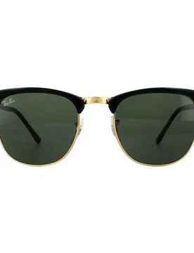 Unisex Round Black Green Sunglasses - Black - Size: One Size - Ray-ban - FashionsVida