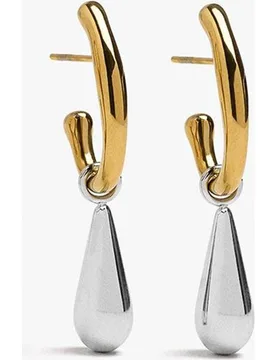 Pendientes de acero inoxidable con abalorio colgante - Parfois - FashionsVida