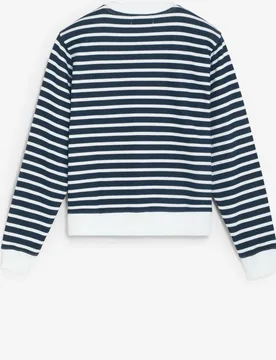 Sudadera de mujer a rayas con cuello redondo - Scalpers - FashionsVida