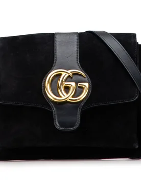 Medium Suede Arli Crossbody - Gucci - FashionsVida